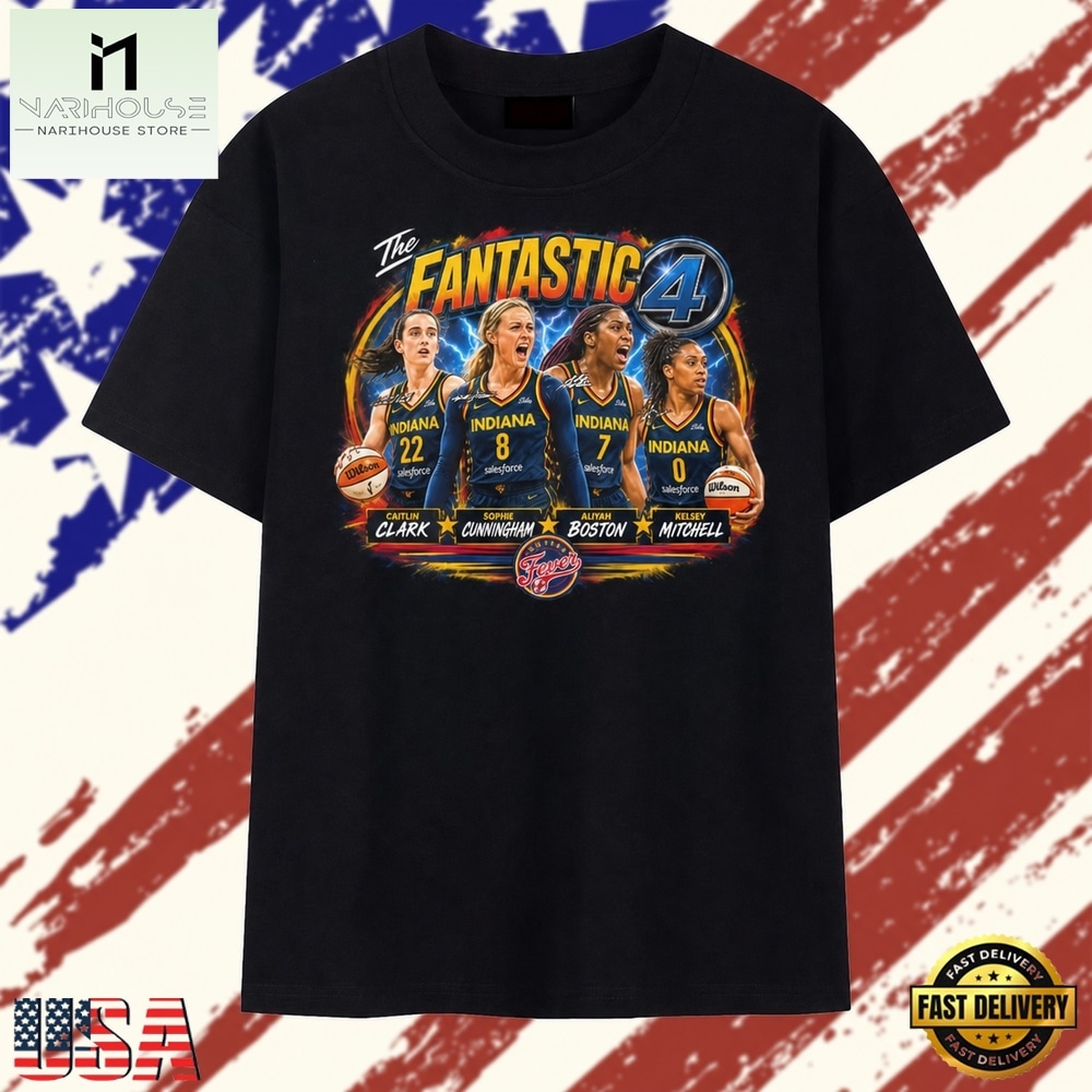 The Fantastic 4 Indiana Fever Basketball Graphic T Shirt, Stylish 2D Graphic Shirt The Fantastic 4 Indiana Fever Basketball Graphic T Shirt, Stylish 2D Graphic Shirt