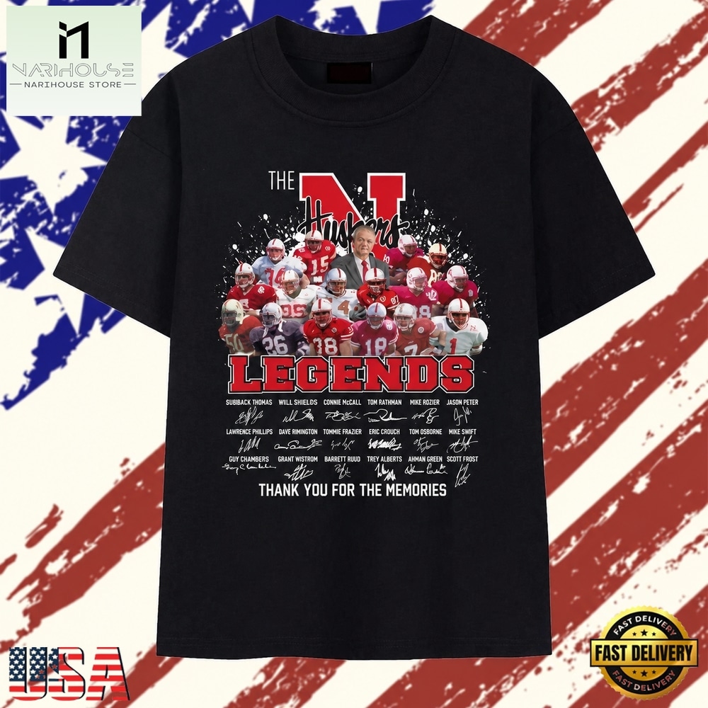 The Huskers Legends Signatures Thank You For The Memories T Shirt, Stylish 2D Graphic Shirt The Huskers Legends Signatures Thank You For The Memories T Shirt, Stylish 2D Graphic Shirt