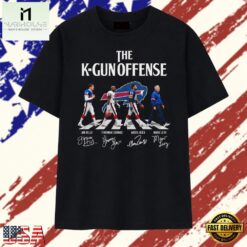 The K Gun Offense Buffalo Bills Signatures Abbey Road T Shirt, Stylish 2D Graphic Shirt The K Gun Offense Buffalo Bills Signatures Abbey Road T Shirt