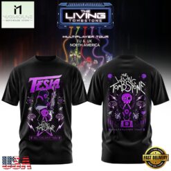 The Living Tombstone Multiplayer Tour 2026 Tesla T Shirt, Popular 3D Music Tee The Living Tombstone Multiplayer Tour 2026 Tesla T Shirt