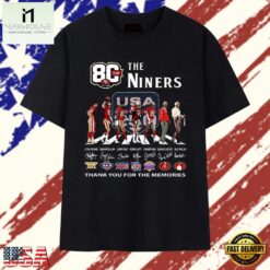The Niners 80 Years Anniversary Legends Signatures Abbey Road T Shirt, Stylish 2D Graphic Shirt The Niners 80 Years Anniversary Legends Signatures Abbey Road T Shirt