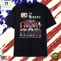 The Niners 80 Years Super Bowl Champions Abbey Road Signatures T Shirt, Stylish 2D Graphic Shirt The Niners 80 Years Super Bowl Champions Abbey Road Signatures T Shirt