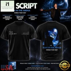 The Script Man In The Arena Tour 2026 3D Shirt, Popular 3D Music Tee The Script Man IN The Arena Tour 2026 3D Shirt