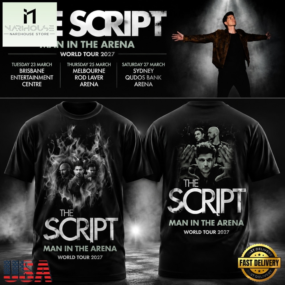 The Script Man In The Arena Tour 2026 Limited Edition T Shirt, Popular 3D Music Tee The Script Man In The Arena Tour 2026 Limited Edition T Shirt, Popular 3D Music Tee