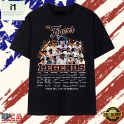 The Tigers Legends Signatures Thank You For The Memories T Shirt, Stylish 2D Graphic Shirt The Tigers Legends Signatures Thank You For The Memories T Shirt