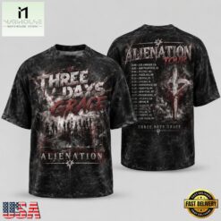 Three Days Grace Alienation Tour 2026 Limited Edition 3D Shirt, Popular 3D Music Tee Three Days Grace Alienation Tour 2026 Limited Edition 3D Shirt