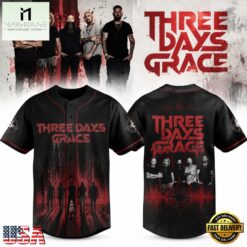 Three Days Grace Alienation Tour 2026 Limited Edition Jersey, Concert Baseball Jersey Three Days Grace Alienation Tour 2026 Limited Edition Jersey