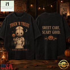 Trick ’r Treat Nurse Sweet Scare Halloween 3D Shirt, Popular 3D Music Tee Trick R Treat Nurse Sweet Scare Halloween 3D Shirt