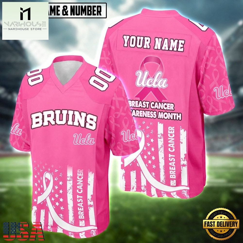 UCLA Bruins NCAA Breast Cancer Awareness Month 2026 Football Jersey, Trending Football Shirt UCLA Bruins NCAA Breast Cancer Awareness Month 2026 Football Jersey, Trending Football Shirt