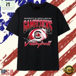 University of South Carolina Gamecocks Volleyball T Shirt, Stylish 2D Graphic Shirt University OF South Carolina Gamecocks Volleyball T Shirt