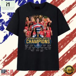 USA Basketball FIBA Women's World Cup Champions Signatures T Shirt, Stylish 2D Graphic Shirt Usa Basketball Fiba Women S World Cup Champions Signatures T Shirt