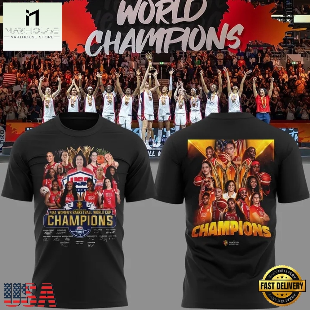 USA FIBA Women's Basketball World Cup Champion 2026 T Shirt, Hot 3D Shirt Trend USA FIBA Women's Basketball World Cup Champion 2026 T Shirt, Hot 3D Shirt Trend