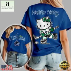 Vancouver Canucks NHL x Hello Kitty Unisex 3D Shirt, NHL 3D Game Day Tee Vancouver Canucks Nhl X Hello Kitty Unisex 3D Shirt