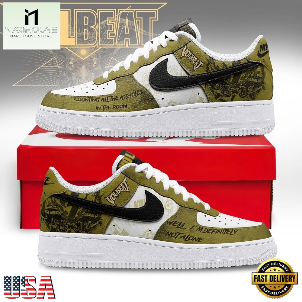 Volbeat Still CountingOlive Green Rock Band Graphic Air Force 1 Shoes, Music Artist AF1 Shoes Volbeat Still CountingOlive Green Rock Band Graphic Air Force 1 Shoes, Music Artist AF1 Shoes