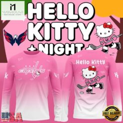 Washington Capitals x Hello Kitty 2026 Limited edition Long Sleeve Shirt, Hot 3D Shirt Trend Washington Capitals X Hello Kitty 2026 Limited Edition Long Sleeve Shirt