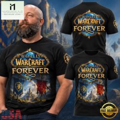 World Of Warcraft Azeroth Forever 2026 Special New Black T Shirt, Hot 3D Shirt Trend World OF Warcraft Azeroth Forever 2026 Special New Black T Shirt