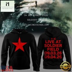 YE LIVE AT SOLDIER FIELD, 2026 Ye Live Concert Tour Black Hoodie, Popular 3D Music Tee YE Live AT Soldier Field 2026 YE Live Concert Tour Black Hoodie