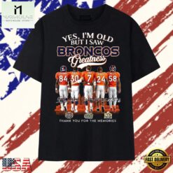 Yes I'm Old But I Saw Broncos Greatness Signatures Vintage T Shirt, Stylish 2D Graphic Shirt Yes I M Old But I Saw Broncos Greatness Signatures Vintage T Shirt