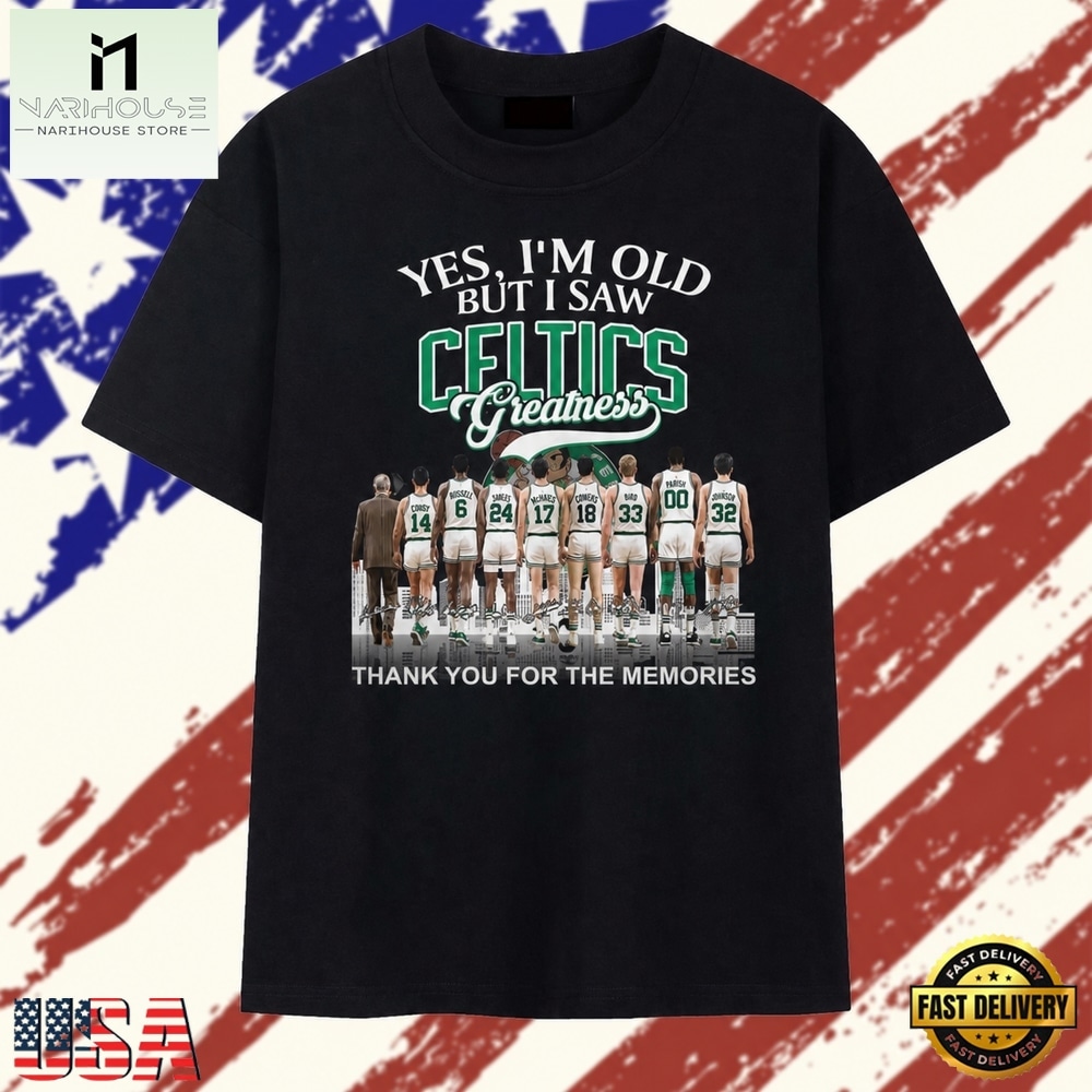 Yes I'm Old But I Saw Celtics Greatness Signatures Graphic T Shirt, Stylish 2D Graphic Shirt Yes I'm Old But I Saw Celtics Greatness Signatures Graphic T Shirt, Stylish 2D Graphic Shirt