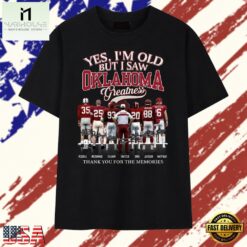 Yes I'm Old But I Saw Oklahoma Greatness Signatures Vintage T Shirt, Stylish 2D Graphic Shirt Yes I M Old But I Saw Oklahoma Greatness Signatures Vintage T Shirt