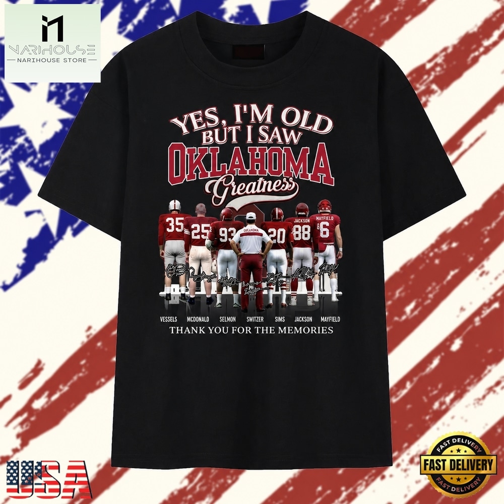 Yes I'm Old But I Saw Oklahoma Greatness Signatures Vintage T Shirt, Stylish 2D Graphic Shirt Yes I'm Old But I Saw Oklahoma Greatness Signatures Vintage T Shirt, Stylish 2D Graphic Shirt