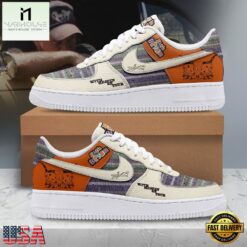 Zach Bryan With Heaven On Tour Plaid & Orange Country Music Air Force 1 Shoes, Music Artist AF1 Shoes Zach Bryan With Heaven ON Tour Plaid Orange Country Music Air Force 1 Shoes