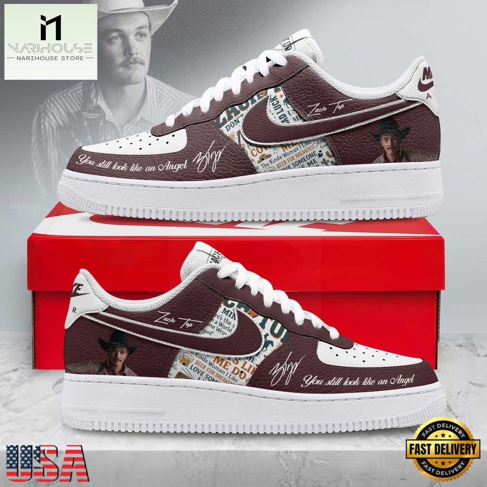 Zach Top You Still Look Like An Angel Vintage Country Music Graphic Air Force 1 Shoes, Music Artist AF1 Shoes Zach Top You Still Look Like AN Angel Vintage Country Music Graphic Air Force 1 Shoes