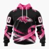 NFL Baltimore Ravens Personalized Pink Fights Breast Cancer 2026 Design Hoodie, TShirt, Sweatshirt, NFL Sporty Shirt Nfl Baltimore Ravens Personalized Pink Fights Breast Cancer 2026 Design Hoodie Tshirt Sweatshirt 1