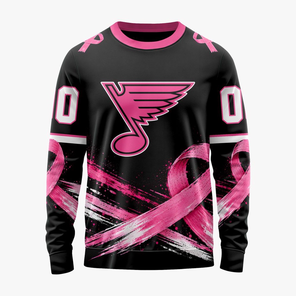 NHL St. Louis Blues 2026 Hockey Pink Fights Breast Cancer Design Hoodie, TShirt, Sweatshirt, NHL 3D Game Day Tee NHL St. Louis Blues 2026 Hockey Pink Fights Breast Cancer Design Hoodie, TShirt, Sweatshirt, NHL 3D Game Day Tee