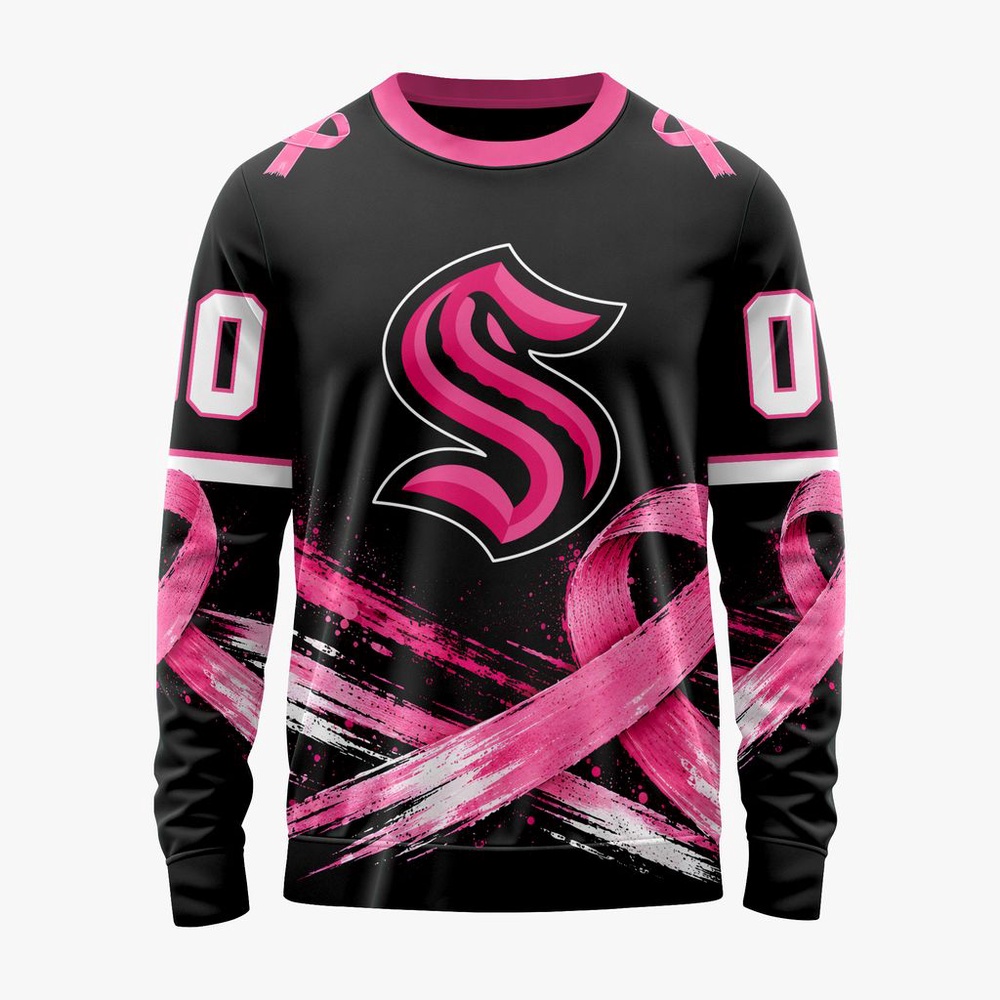 NHL Seattle Kraken 2026 Hockey Pink Fights Breast Cancer Design Hoodie, TShirt, Sweatshirt, NHL 3D Game Day Tee NHL Seattle Kraken 2026 Hockey Pink Fights Breast Cancer Design Hoodie, TShirt, Sweatshirt, NHL 3D Game Day Tee