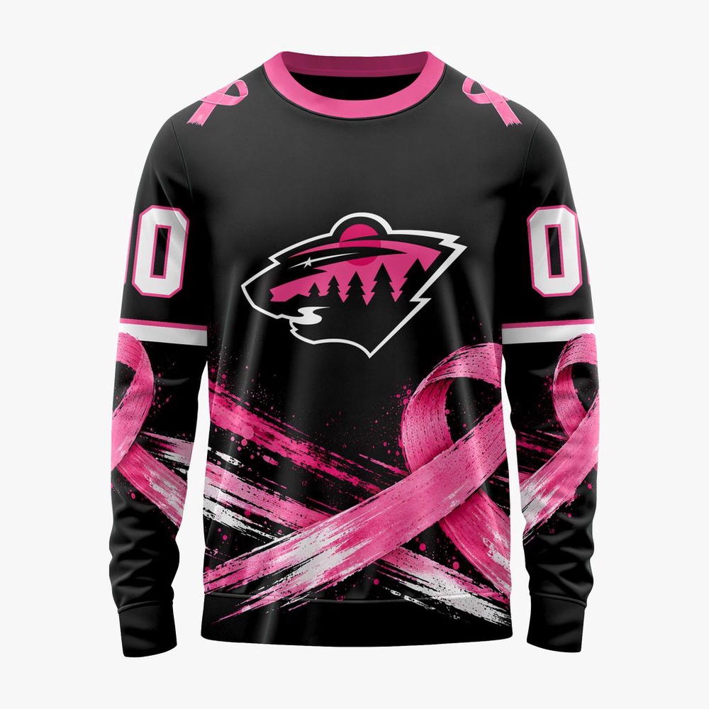 NHL Minnesota Wild 2026 Hockey Pink Fights Breast Cancer Design Hoodie, TShirt, Sweatshirt, NHL 3D Game Day Tee NHL Minnesota Wild 2026 Hockey Pink Fights Breast Cancer Design Hoodie, TShirt, Sweatshirt, NHL 3D Game Day Tee