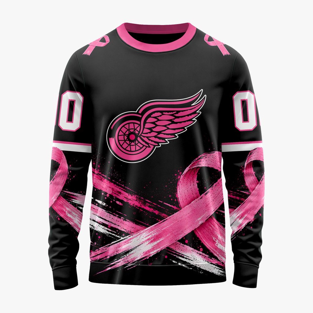 NHL Detroit Red Wings 2026 Hockey Pink Fights Breast Cancer Design Hoodie, TShirt, Sweatshirt, NHL 3D Game Day Tee NHL Detroit Red Wings 2026 Hockey Pink Fights Breast Cancer Design Hoodie, TShirt, Sweatshirt, NHL 3D Game Day Tee