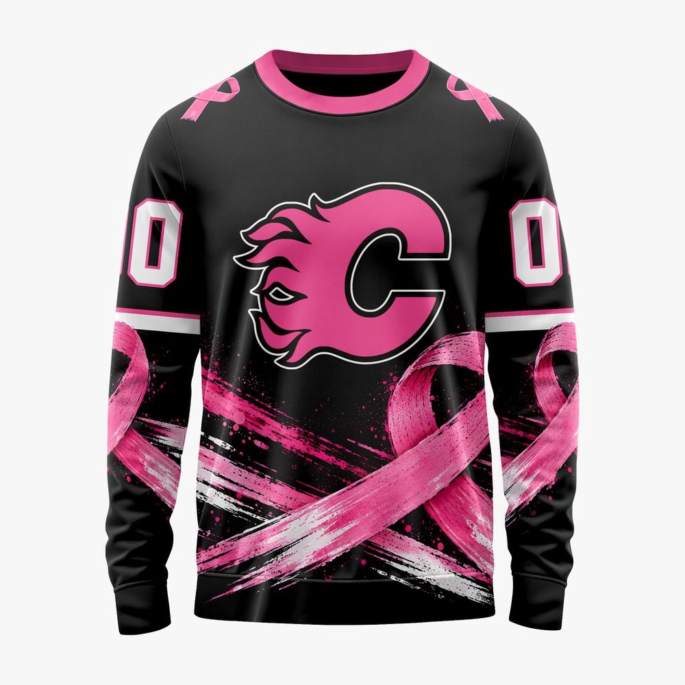 NHL Calgary Flames 2026 Hockey Pink Fights Breast Cancer Design Hoodie, TShirt, Sweatshirt, NHL 3D Game Day Tee NHL Calgary Flames 2026 Hockey Pink Fights Breast Cancer Design Hoodie, TShirt, Sweatshirt, NHL 3D Game Day Tee