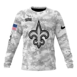 NFL New Orleans Saints Arctic Camo Salute To Service 2026 Design Hoodie, T Shirt, Sweatshirt, NFL Sporty Shirt Nfl New Orleans Saints Arctic Camo Salute TO Service 2026 Design Hoodie T Shirt Sweatshirt 2