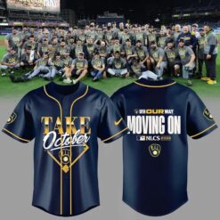 Milwaukee Brewers Take October NLCS Bound Win Our Way 2026 Limited Edition Baseball Jersey, Stylish Baseball Jersey Milwaukee Brewers Take October Nlcs Bound Win Our Way 2026 Limited Edition Baseball Jersey