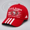 San Francisco 49ers NFL RED Friday Patriotic American Flag Remember Everyone Deployed Three Stripe Baseball Cap, NFL Trendy Cap San Francisco 49ers Nfl Red Friday Patriotic American Flag Remember Everyone Deployed Three Stripe Baseball Cap