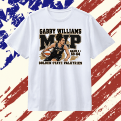 Gabby Williams of Golden State Valkyries number 2 forward WNBA MVP game 1 68 64 T Shirt, Stylish 2D Graphic Shirt Gabby Williams OF Golden State Valkyries Number 2 Forward Wnba Mvp Game 1 68 64 T Shirt