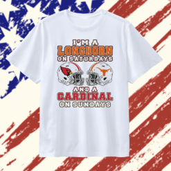 I’m a Texas Longhorn on Saturdays and an Arizona Cardinal on Sundays 2 helmet NFL 2026 T Shirt, Stylish 2D Graphic Shirt I M A Texas Longhorn ON Saturdays And AN Arizona Cardinal ON Sundays 2 Helmet Nfl 2026 T Shirt