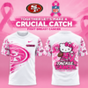 San Francisco 49ers Breast Cancer Awareness x Hello Kitty Tackle Cancer Together 3D Shirt, Hot 3D Shirt Trend San Francisco 49ers Breast Cancer Awareness X Hello Kitty Tackle Cancer Together 3D Shirt