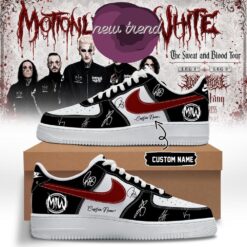 Motionless In White The Sweat and Blood Tour 2026 Special New Air Force 1 Shoes Sneakers, Music Artist AF1 Shoes Motionless IN White The Sweat And Blood Tour 2026 Special New Air Force 1 Shoes Sneakers