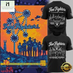 2026 Las Vegas Raiders x Foo Fighters T Shirt, Popular 3D Music Tee 2026 Las Vegas Raiders X Foo Fighters T Shirt