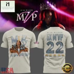 A’ja Wilson 22 Las Vegas Aces WNBA MVP Commemorative 2026 T Shirt, Hot 3D Shirt Trend A JA Wilson 22 Las Vegas Aces Wnba Mvp Commemorative 2026 T Shirt