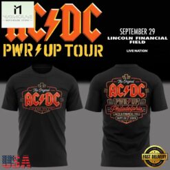 ACDC Exclusive Philadelphia Event Shirt, POWER UP TOUR 2026 T Shirt, Popular 3D Music Tee Acdc Exclusive Philadelphia Event Shirt Power UP Tour 2026 T Shirt