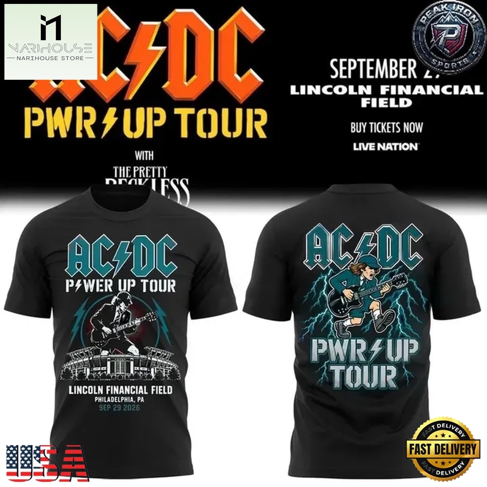 ACDC Pwr Up Tour Lincoln Financial Field Philadelphia PA Sep 29 2026 T Shirt, Popular 3D Music Tee ACDC Pwr Up Tour Lincoln Financial Field Philadelphia PA Sep 29 2026 T Shirt, Popular 3D Music Tee