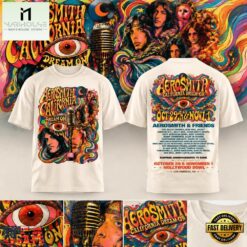 Aerosmith California Dream On 2026 Hollywood Bowl Limited Edition T Shirt, Popular 3D Music Tee Aerosmith California Dream ON 2026 Hollywood Bowl Limited Edition T Shirt