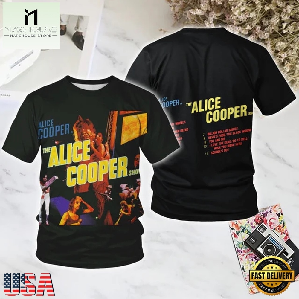 Alice Cooper The Alice Cooper Show All Over Print T Shirt, Popular 3D Music Tee Alice Cooper The Alice Cooper Show All Over Print T Shirt, Popular 3D Music Tee