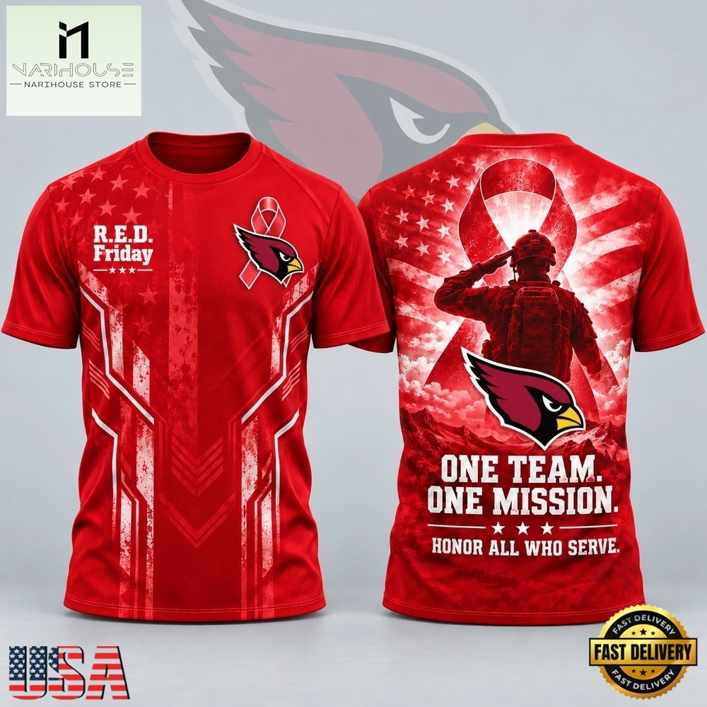 Arizona Cardinals NFL RED Friday One Team One Mission Patriotic Soldier Tribute T Shirt, NFL Sporty Shirt Arizona Cardinals NFL RED Friday One Team One Mission Patriotic Soldier Tribute T Shirt, NFL Sporty Shirt