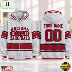 Arizona Cardinals NFL Varsity Stripe Zip Hoodie, NFL Sporty Shirt Arizona Cardinals Nfl Varsity Stripe Zip Hoodie