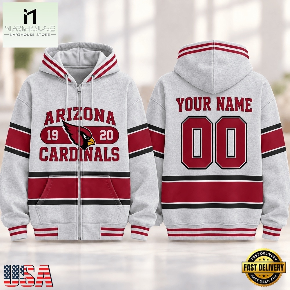 Arizona Cardinals NFL Varsity Stripe Zip Hoodie, NFL Sporty Shirt Arizona Cardinals NFL Varsity Stripe Zip Hoodie, NFL Sporty Shirt