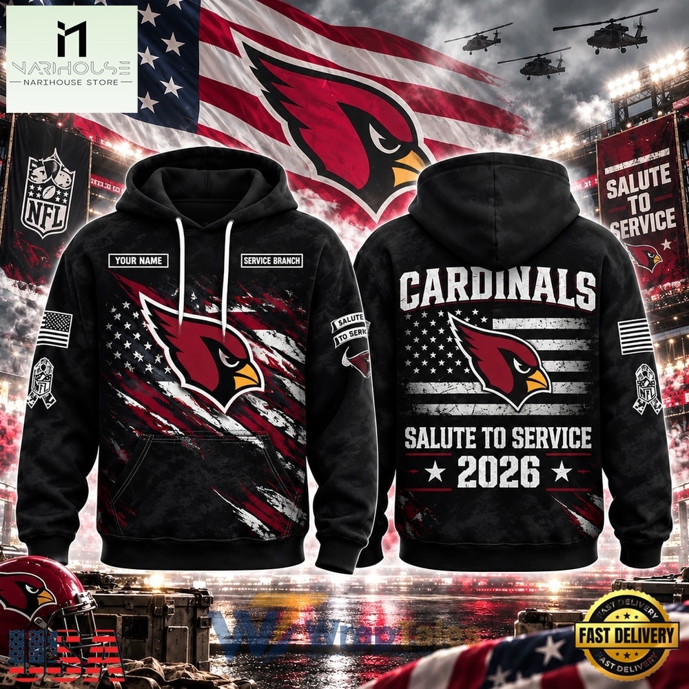 Arizona Cardinals Salute To Service 2026 Camo Personalized Hoodie, Hot 3D Shirt Trend Arizona Cardinals Salute To Service 2026 Camo Personalized Hoodie, Hot 3D Shirt Trend